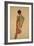 Male Nude, Back View-Egon Schiele-Framed Giclee Print