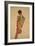 Male Nude, Back View-Egon Schiele-Framed Giclee Print