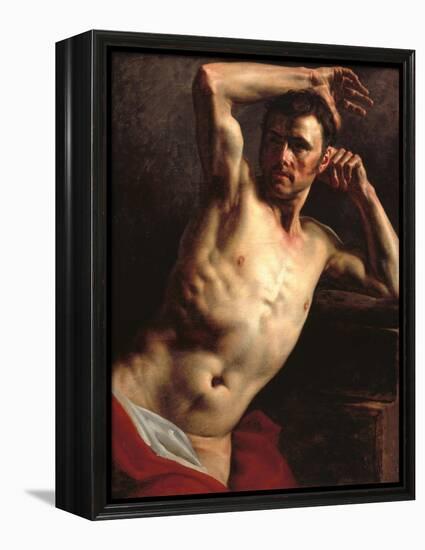 Male Nude Half-Length-Théodore Géricault-Framed Premier Image Canvas
