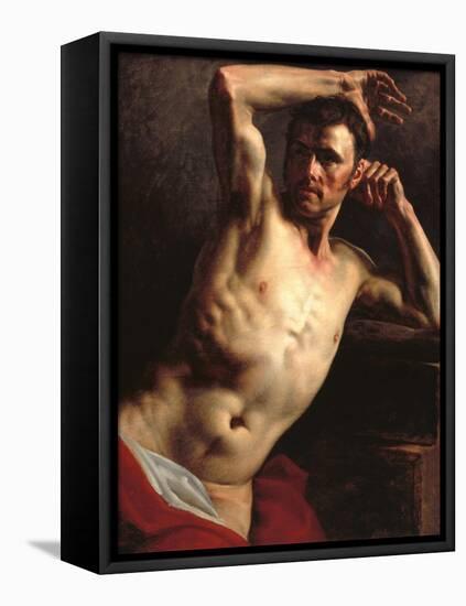 Male Nude Half-Length-Théodore Géricault-Framed Premier Image Canvas