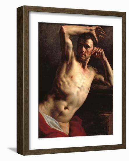 Male Nude Half-Length-Théodore Géricault-Framed Giclee Print