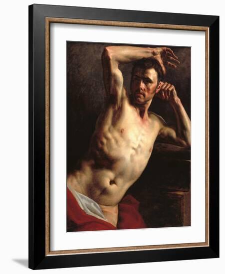 Male Nude Half-Length-Théodore Géricault-Framed Giclee Print