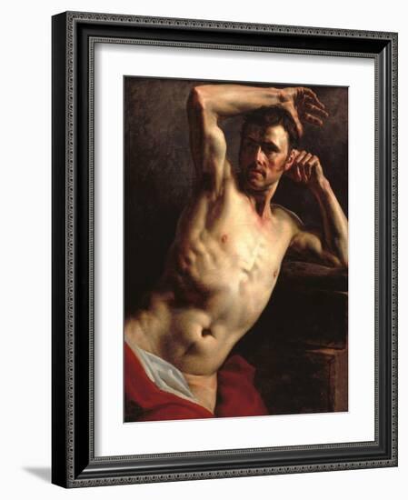 Male Nude Half-Length-Théodore Géricault-Framed Giclee Print