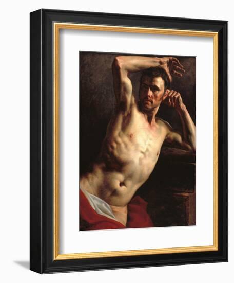 Male Nude Half-Length-Théodore Géricault-Framed Giclee Print