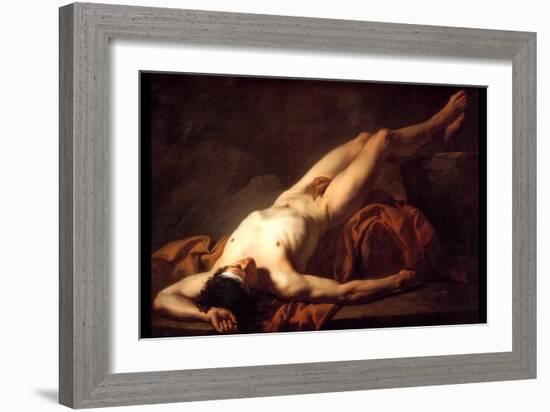 Male Nude; Hector-Jacques-Louis David-Framed Art Print