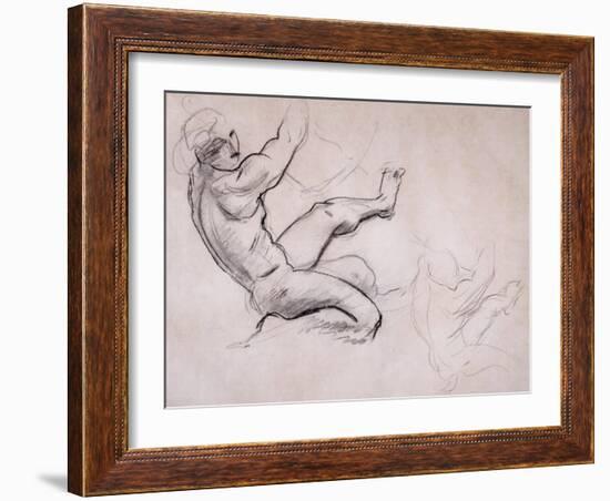 Male Nude in Action-John Singer Sargent-Framed Giclee Print