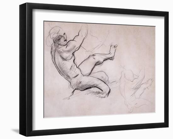 Male Nude in Action-John Singer Sargent-Framed Giclee Print