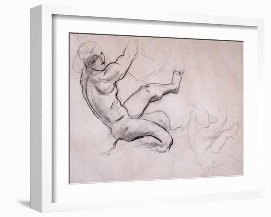Male Nude in Action-John Singer Sargent-Framed Giclee Print