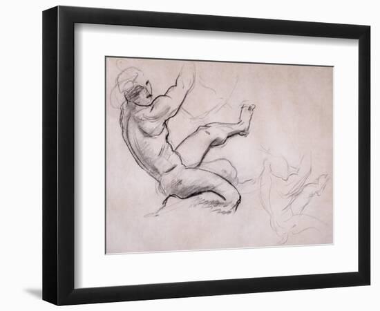 Male Nude in Action-John Singer Sargent-Framed Giclee Print