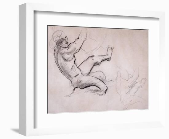 Male Nude in Action-John Singer Sargent-Framed Giclee Print