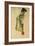 Male Nude in Profile Facing Right-Egon Schiele-Framed Giclee Print