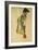 Male Nude in Profile Facing Right-Egon Schiele-Framed Giclee Print