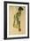 Male Nude in Profile Facing Right-Egon Schiele-Framed Giclee Print