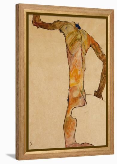 Male Nude; Mannlicher Akt, 1910-Egon Schiele-Framed Premier Image Canvas