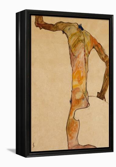 Male Nude; Mannlicher Akt, 1910-Egon Schiele-Framed Premier Image Canvas