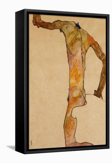 Male Nude; Mannlicher Akt, 1910-Egon Schiele-Framed Premier Image Canvas