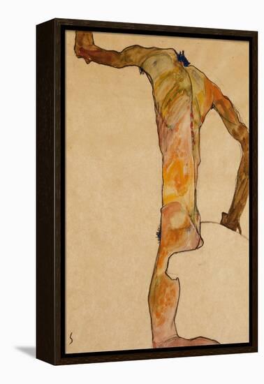 Male Nude; Mannlicher Akt, 1910-Egon Schiele-Framed Premier Image Canvas