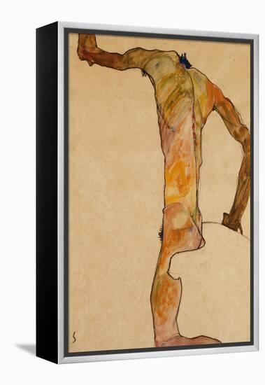 Male Nude; Mannlicher Akt, 1910-Egon Schiele-Framed Premier Image Canvas