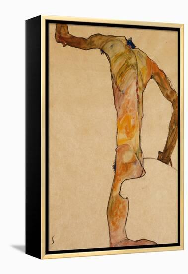 Male Nude; Mannlicher Akt, 1910-Egon Schiele-Framed Premier Image Canvas