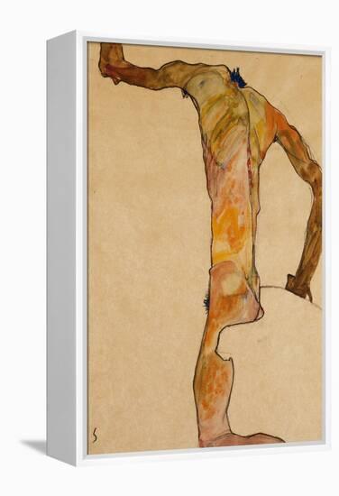 Male Nude; Mannlicher Akt, 1910-Egon Schiele-Framed Premier Image Canvas