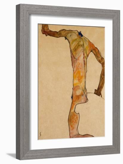 Male Nude; Mannlicher Akt, 1910-Egon Schiele-Framed Giclee Print