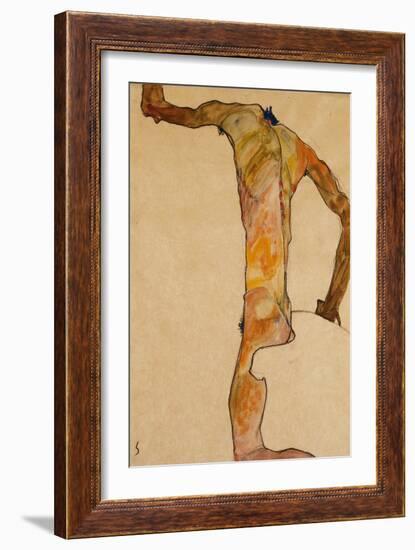Male Nude; Mannlicher Akt, 1910-Egon Schiele-Framed Giclee Print