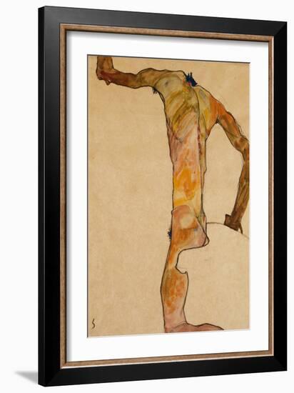 Male Nude; Mannlicher Akt, 1910-Egon Schiele-Framed Giclee Print