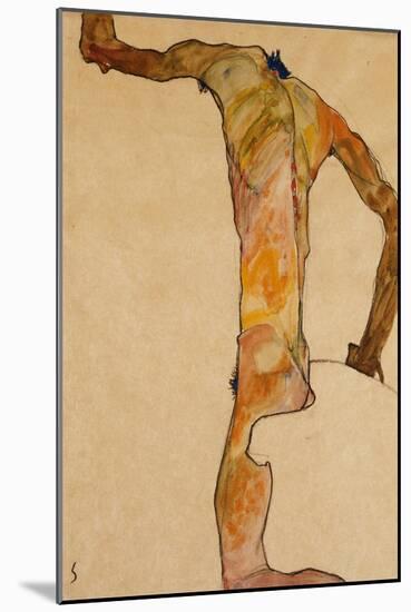 Male Nude; Mannlicher Akt, 1910-Egon Schiele-Mounted Giclee Print