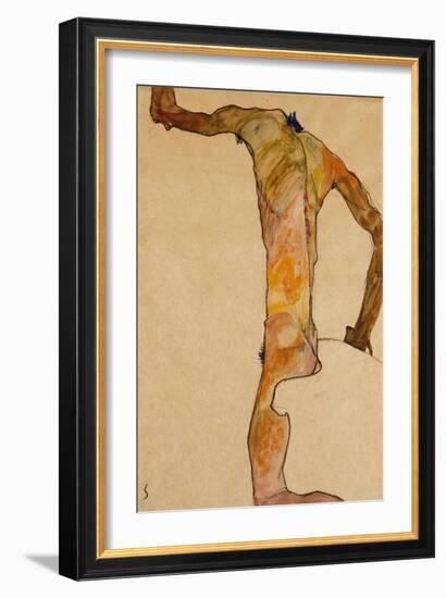 Male Nude; Mannlicher Akt, 1910-Egon Schiele-Framed Giclee Print