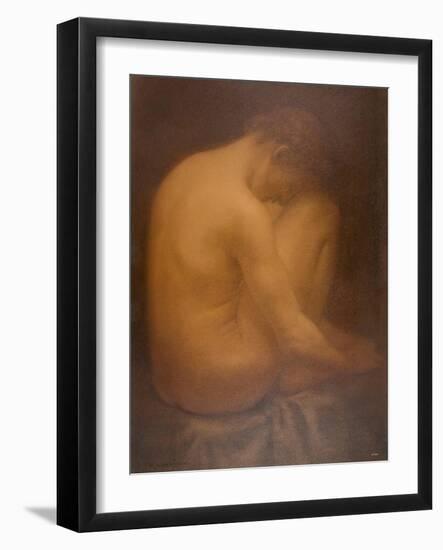 Male Nude Seated-Armand Rassenfosse-Framed Giclee Print