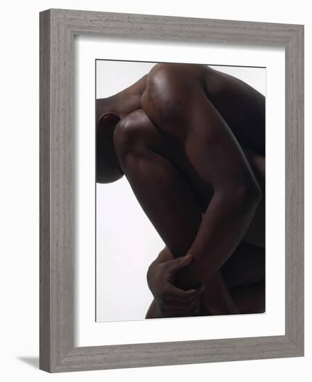 Male Nude Sitting-null-Framed Photographic Print