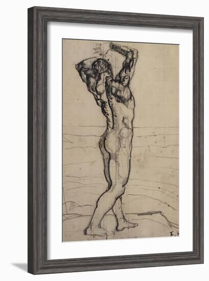 Male Nude, Study for the Truth; Mannlicher Akt, Studie Zur Wahrheit, C.1902-Ferdinand Hodler-Framed Giclee Print