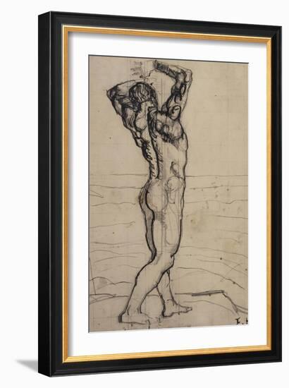 Male Nude, Study for the Truth; Mannlicher Akt, Studie Zur Wahrheit, C.1902-Ferdinand Hodler-Framed Giclee Print