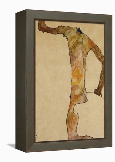 Male Nude-Egon Schiele-Framed Premier Image Canvas