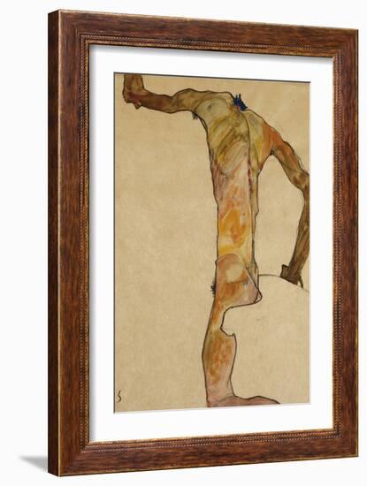 Male Nude-Egon Schiele-Framed Giclee Print