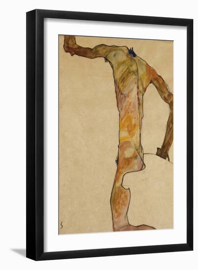 Male Nude-Egon Schiele-Framed Giclee Print