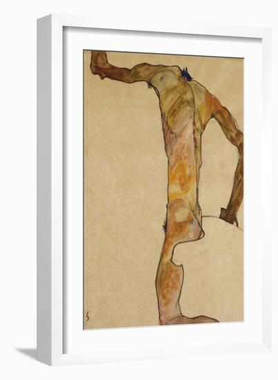 Male Nude-Egon Schiele-Framed Giclee Print