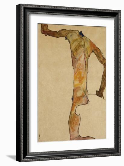 Male Nude-Egon Schiele-Framed Giclee Print