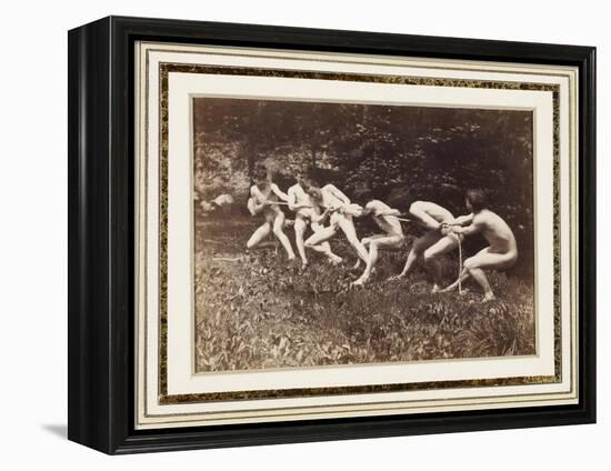 Male Nudes in Standing Tug of War, Outdoors, C.1883-Thomas Cowperthwait Eakins-Framed Premier Image Canvas