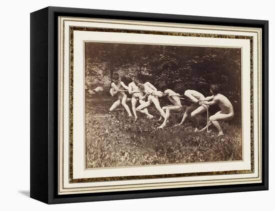 Male Nudes in Standing Tug of War, Outdoors, C.1883-Thomas Cowperthwait Eakins-Framed Premier Image Canvas