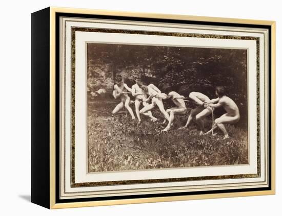 Male Nudes in Standing Tug of War, Outdoors, C.1883-Thomas Cowperthwait Eakins-Framed Premier Image Canvas