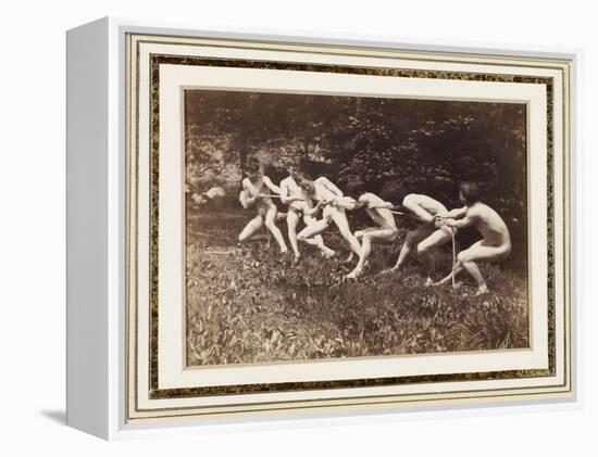 Male Nudes in Standing Tug of War, Outdoors, C.1883-Thomas Cowperthwait Eakins-Framed Premier Image Canvas