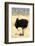 Male Ostrich (Struthio Camelus) Protecting Chicks From The Sun With Its Wings-Eric Baccega-Framed Photographic Print