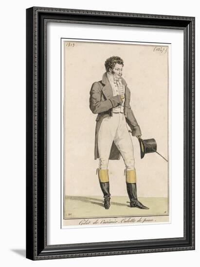 Male Riding Dress 1813-null-Framed Art Print