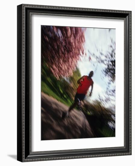 Male Runner Out for a Fitness Run, New York, New York, USA-Chris Trotman-Framed Photographic Print