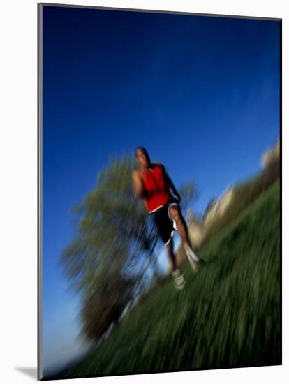 Male Runner Out for a Fitness Run, New York, New York, USA-Chris Trotman-Mounted Photographic Print