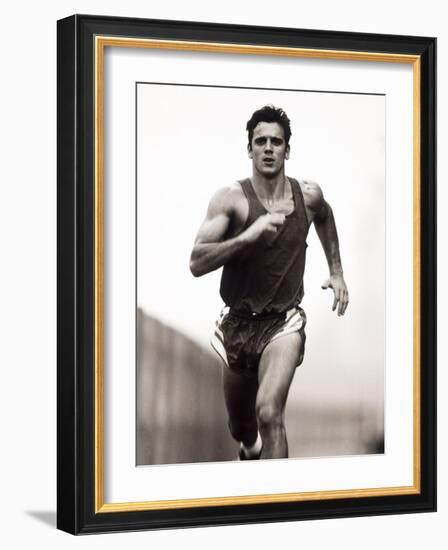 Male Runner Training, New York, New York, USA-null-Framed Photographic Print