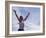 Male Runner Victorious at the Finish Line in a Track Race-null-Framed Photographic Print