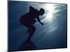 Male Speed Skater in Action at the Start-null-Mounted Photographic Print