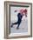 Male Speed Skater in Action-null-Framed Photographic Print